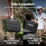 BROWEY S1600 Portable Power Station - 1024Wh LiFePO4 with 1600W Output & Built-in 40W Solar Panel + 120W Solar Panel - S1600 - Image 5