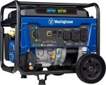 Westinghouse WGen5300DFcv Dual Fuel Portable Generator - 6,500W Gas/5,800W Propane with CO Sensor & RV Outlet - WGen5300DFcv
