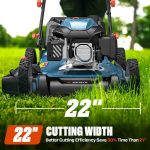 SENIX 22" 3-in-1 Self-Propelled Gas Lawn Mower with 201cc Engine - HI6 - Image 4