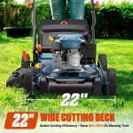 SENIX 22" Self-Propelled Gas Lawn Mower with 201cc Engine & 3-in-1 Cutting - G-H-FIVE - Image 3