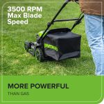 Greenworks 60V 17" Push Lawn Mower with 4.0Ah Battery & Charger - MO60L419 - Image 5