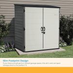 Suncast XL Vertical Storage Shed - 106 Cu Ft Resin Shed with Lockable Doors for Garden Tools, Trash Cans & Push Mowers - Image 3