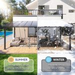 Breezestival 10x20 FT Wall-Mounted Lean to Gazebo - Hardtop Pergola with Aluminum Frame & Polycarbonate Roof for Patio, Backyard & Outdoor Living - Image 5