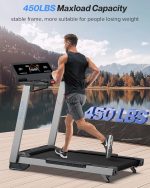 WELLFIT T24-1 Treadmill - 4.0HP Motor with 450 lb Capacity & 0-5% Incline - T24-1 - Image 2
