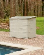 Rubbermaid Large Horizontal Resin Storage Shed - 5x4 FT Outdoor Shed with Floor, Sliding Doors & UV Protection for Patio Cushions, Garden Tools & Pool Chemicals - Image 2