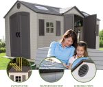 Lifetime 15x8 FT Dual-Entry Outdoor Storage Shed - Steel-Reinforced HDPE Shed with Skylights, Windows & Shelving for Backyard & Garden Storage - Image 5
