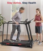 REDLIRO Walking Treadmill for Seniors - 400 lb Capacity with 0.3 MPH Start & Long Handrails - CS1272 - Image 9