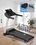 HUAGEEED Treadmill with 18% Auto Incline - 3.5HP Motor & 400 lb Capacity - CTM5312 - Image 8