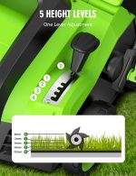 SWIPESMITH 16" Artificial Turf Sweeper with 1800W Motor & 12 Gal Collection Bag - SI-GH002 - Image 6
