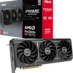 ASUS Prime Radeon RX 9070 EVO OC Edition Graphics Card - 16GB GDDR6 with Axial-Tech Fans & Dual BIOS - PRIME-RX9070-O16G-EVO