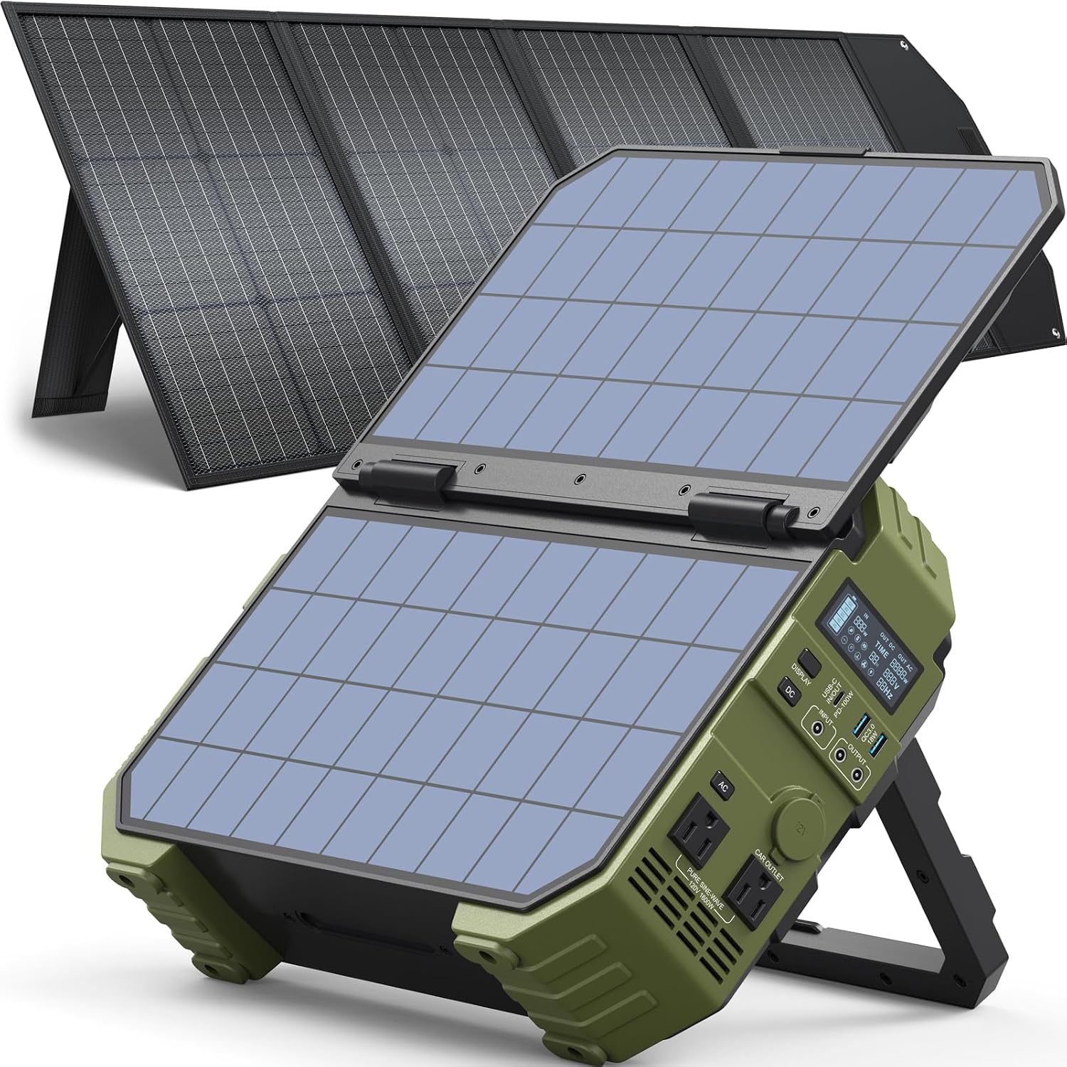 81TbZePPZIL._AC_SL1500.jpg BROWEY S1600 Portable Power Station - 1024Wh LiFePO4 with 1600W Output & Built-in 40W Solar Panel + 120W Solar Panel - S1600 - Image 1