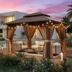 Breezestival 10x12 FT Hardtop Gazebo - Galvanized Steel Double Roof with Netting & Curtains for Patio, Backyard & Outdoor Gatherings - Image 3