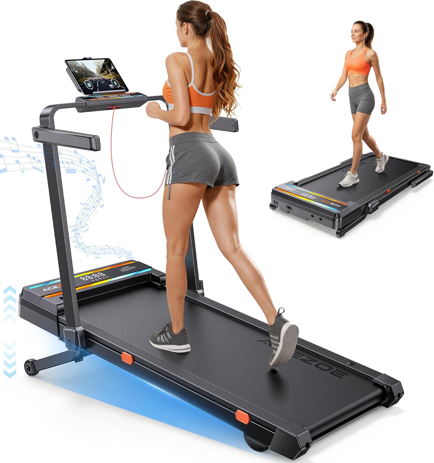 81V77FL88XL._AC_SL1500.jpg Acezoe P30-Plus Foldable Treadmill with 15% Auto Incline & 3.0HP Motor - Image 1