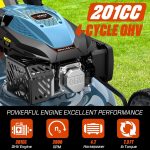SENIX 22" 3-in-1 Self-Propelled Gas Lawn Mower with 201cc Engine - HI6 - Image 3