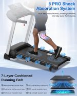 HUAGEEED Treadmill with 18% Auto Incline - 3.5HP Motor & 400 lb Capacity - CTM5312 - Image 7