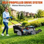 SENIX 22" Self-Propelled Gas Lawn Mower with 201cc Engine & 3-in-1 Cutting - G-H-FIVE - Image 5