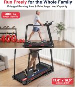 REDLIRO Walking Treadmill for Seniors - 400 lb Capacity with 0.3 MPH Start & Long Handrails - CS1272 - Image 3