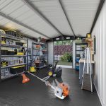 Aoxun Metal Storage Shed - Galvanized Steel Outdoor Shed with Floor, Lockable Doors & Sloped Roof for Garden Tools & Equipment - Image 7