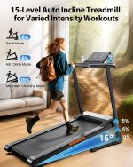 JAGJOG JT61 Foldable Treadmill with 15% Auto Incline & 3.0HP Motor - JT61 - Image 2