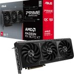 ASUS Prime Radeon RX 9070 XT OC Edition Graphics Card - 16GB GDDR6 with Axial-Tech Fans & Dual BIOS - PRIME-RX9070XT-O16G