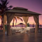 YOLENY 10x12 FT Hardtop Gazebo - Double Galvanized Steel Roof with Aluminum Frame, Curtains & Netting for Patio, Garden & Outdoor Gatherings - Image 2