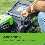 Greenworks 60V 17" Push Lawn Mower with 4.0Ah Battery & Charger - MO60L419 - Image 6