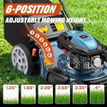 SENIX 22" Self-Propelled Gas Lawn Mower with 201cc Engine & 3-in-1 Cutting - r-high-6 - Image 7