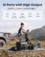 Anker SOLIX C800X Portable Power Station + 100W Solar Panel - 768Wh LiFePO4 with 1200W Output & Camping Lights - A1755 - Image 6