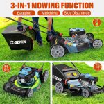 SENIX 22" Self-Propelled Gas Lawn Mower with 170cc Engine & 3-in-1 Cutting - LSSG-H4 - Image 5