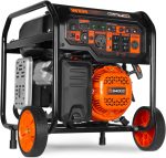 WEN DF8000X Dual Fuel Portable Generator - 8000W Gas/7200W Propane with Electric Start & CO Watchdog - DF8000X
