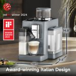 De'Longhi Rivelia Automatic Espresso Machine - 18 One-Touch Recipes with Dual Bean Hoppers - Image 3