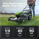 Greenworks 60V 17" Push Lawn Mower with 4.0Ah Battery & Charger - MO60L419 - Image 3