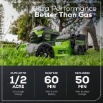 Greenworks 60V 21" Push Lawn Mower with 5.0Ah Battery & Charger - MO60L516 - Image 4