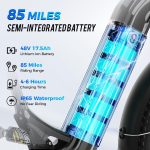 Aipas M1 Pro Electric Bike - 1800W Peak Motor with 48V 17.5Ah Battery & 85 Mile Range - M1 Pro - Image 3