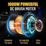 KOOZ HP112E PRO Electric Dirt Bike - 1000W Motor with 36V Battery & 20 MPH for Kids - HP112E PRO - Image 4