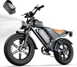 DEEPOWER TT Electric Bike - 2000W Peak Motor with 48V 20Ah Battery & 70-160 Mile Range - TT
