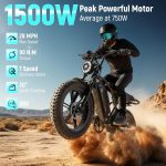 TS TST GRP LLC Electric Bike - 1500W Peak Motor with 48V 15Ah Battery & Fat Tires - Image 2