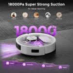 iMartine D16S MAX Robot Vacuum and Mop Combo - 18,000Pa Suction with Bagless Self-Emptying & LiDAR Navigation - D16S MAX - Image 3