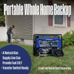 Westinghouse WGen11500TFc Tri-Fuel Portable Generator - 14,500W Gas/13,500W Propane/12,000W NG with Remote Start & CO Sensor - WGen11500TFc - Image 2
