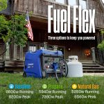 Westinghouse iGen8200TFc Tri-Fuel Portable Inverter Generator - 8,200W Peak/6,600W Running with Remote Start & CO Sensor - iGen8200TFc - Image 2