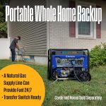 Westinghouse WGen10500TFc Tri-Fuel Portable Generator - 13,500W Gas/12,500W Propane/10,000W NG with Remote Start & CO Sensor - WGen10500TFc - Image 2