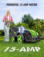 SWIPESMITH 16" Artificial Turf Sweeper with 1800W Motor & 12 Gal Collection Bag - SI-GH002 - Image 2