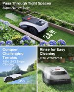 ECOVACS GOAT O1000 LiDAR PRO Robot Lawn Mower - Wire-Free LiDAR Navigation with AI Obstacle Avoidance & Edge Trimming for 1/4 Acre - Image 4