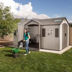 Lifetime 15x8 FT Dual-Entry Outdoor Storage Shed - Steel-Reinforced HDPE Shed with Skylights, Windows & Shelving for Backyard & Garden Storage - Image 9