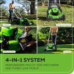 Greenworks 80V 21" Self-Propelled Lawn Mower - Cordless Electric Mower with 4.0Ah Battery & Charger, Brushless Motor, LED Headlight for Lawn Care - Image 7