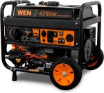 WEN DF475T Dual Fuel Portable Generator - 4,750W Gas/4,350W Propane with Electric Start & Transfer Switch Ready - DF475T