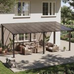 Breezestival 10x20 FT Wall-Mounted Lean to Gazebo - Hardtop Pergola with Aluminum Frame & Polycarbonate Roof for Patio, Backyard & Outdoor Living - Image 9