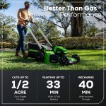 Greenworks 80V 21" Self-Propelled Lawn Mower - Cordless Electric Mower with 4.0Ah Battery & Charger, Brushless Motor, LED Headlight for Lawn Care - Image 3