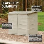 Rubbermaid Large Horizontal Resin Storage Shed - 5x4 FT Outdoor Shed with Floor, Sliding Doors & UV Protection for Patio Cushions, Garden Tools & Pool Chemicals - Image 3