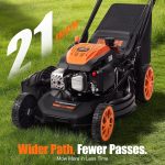 Gasxcel 21" Self-Propelled Gas Lawn Mower with 170cc Engine & 4-in-1 Cutting - WBLM01-7new - Image 2